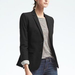 BANANA REPUBLIC Black Wool Classic Blazer